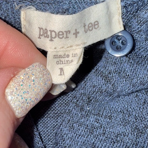 Paper Tee Navy Button-Up Shirt - Picture 3 of 3